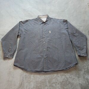 Columbia Mens XL Blue Multi Checkered Plaid Button Down Long Sleeve Shirt